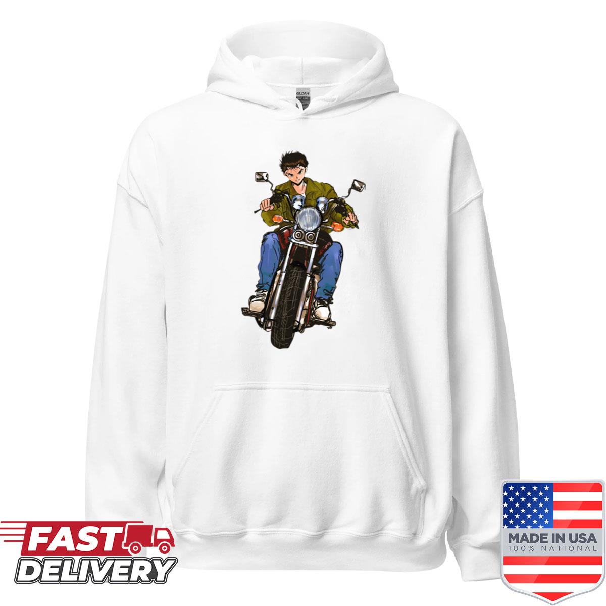 Alternative view of Anime Motorcycle Rider Young Man Vintage Oversized Shirt