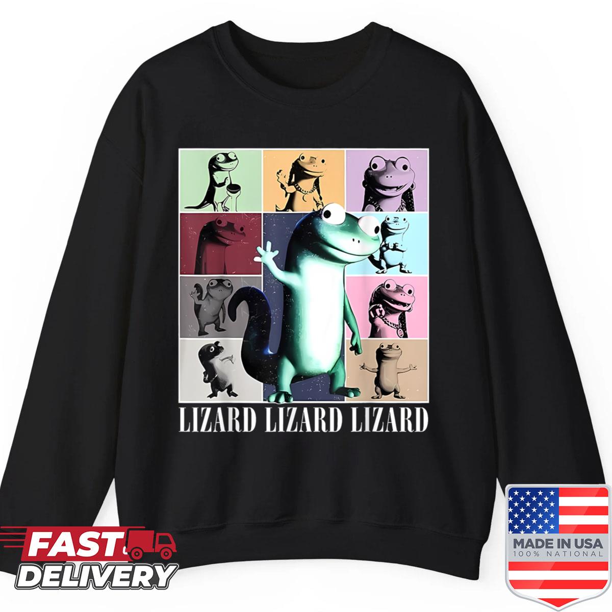 Funny Lizard Meme Sweatshirt - Weirdcore Animal Design For Men & Women, Casual Unisex Pullover