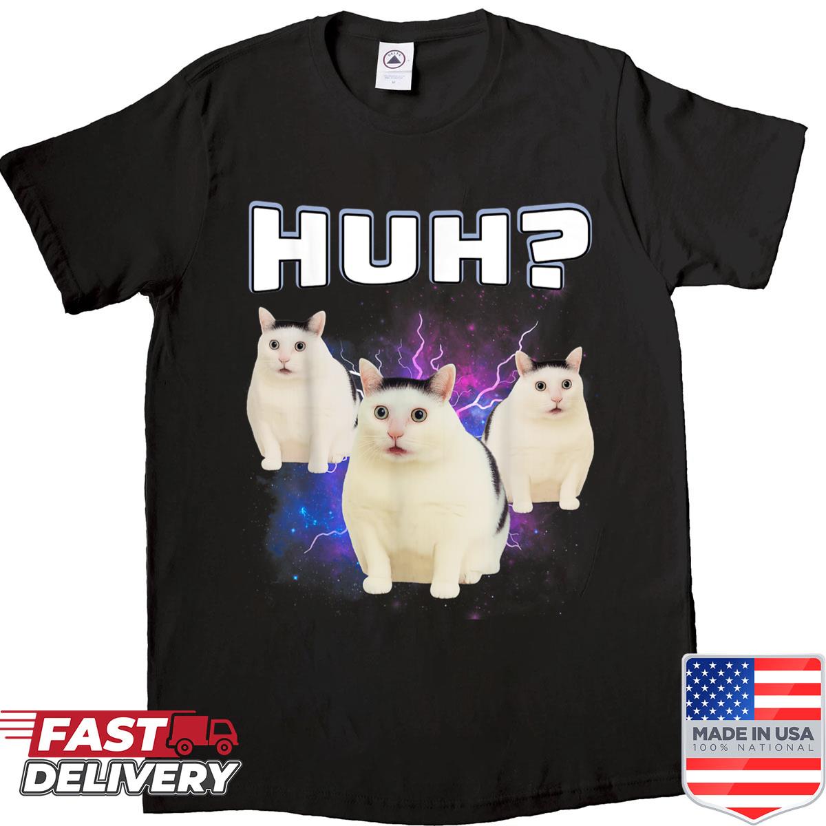 Huh Cat Chonky Ben Meme T-shirt