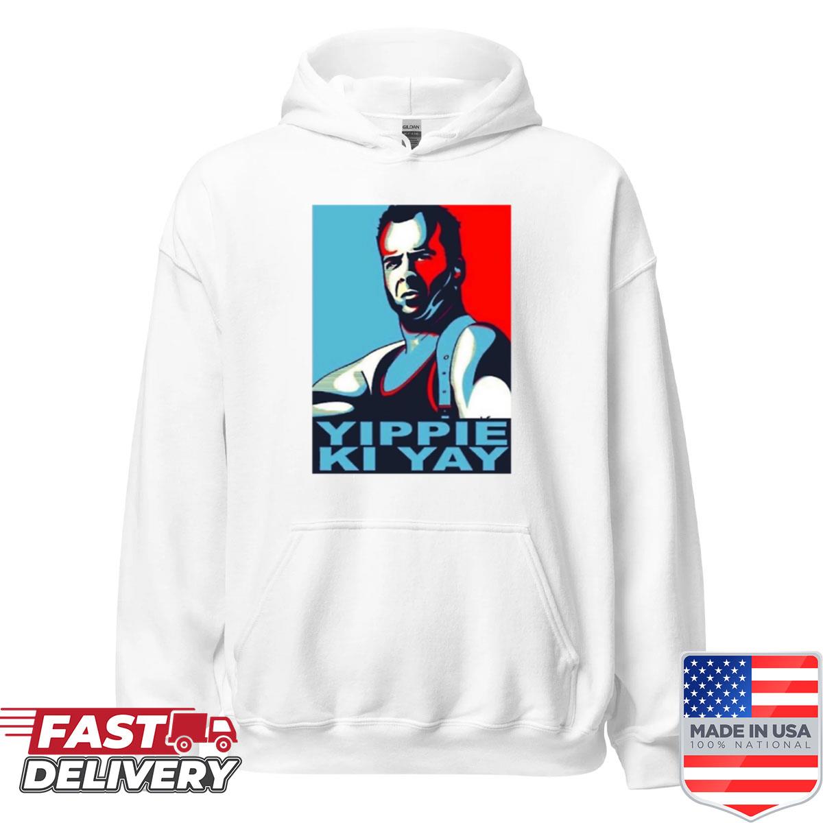 Alternative view of Yippie Ki Yay Cinema Inspired Pop Art Poster Oversized Shirt