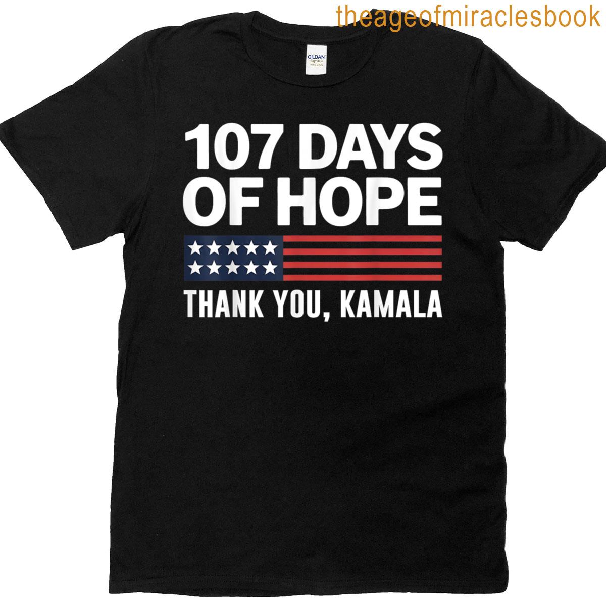 107 Days Kamala Harris Usa Flag Retro Vintage T-shirt