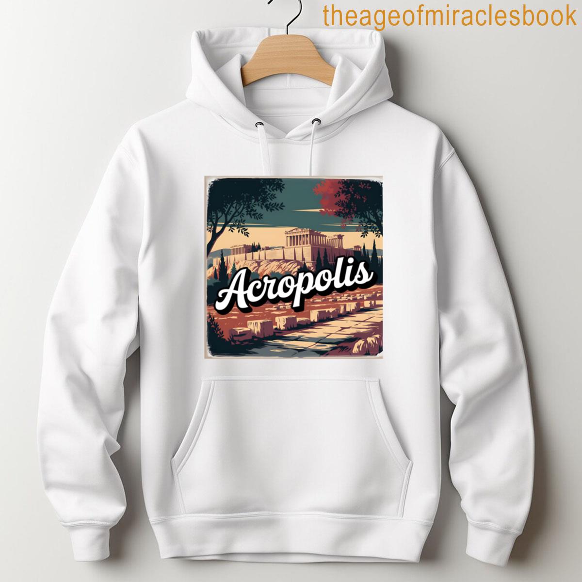 Alternative view of Acropolis European Travel Poster Featuring The Parthenon T-shirt