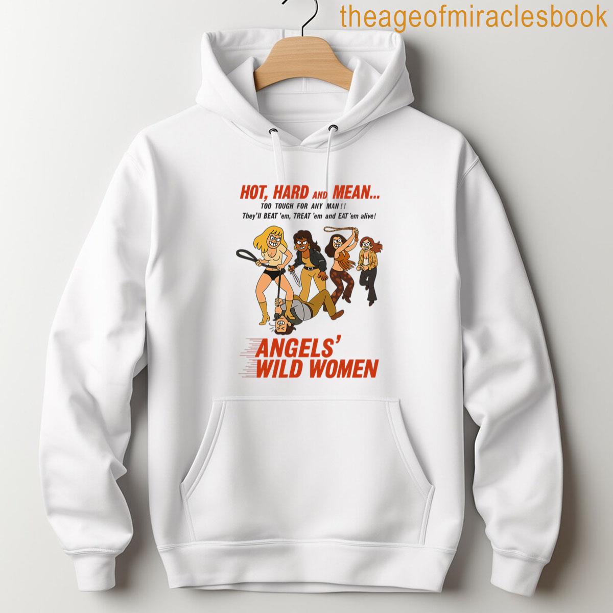 Alternative view of Angels Wild Women Cult 70s Grindhouse Biker Chick Oversized T-shirt
