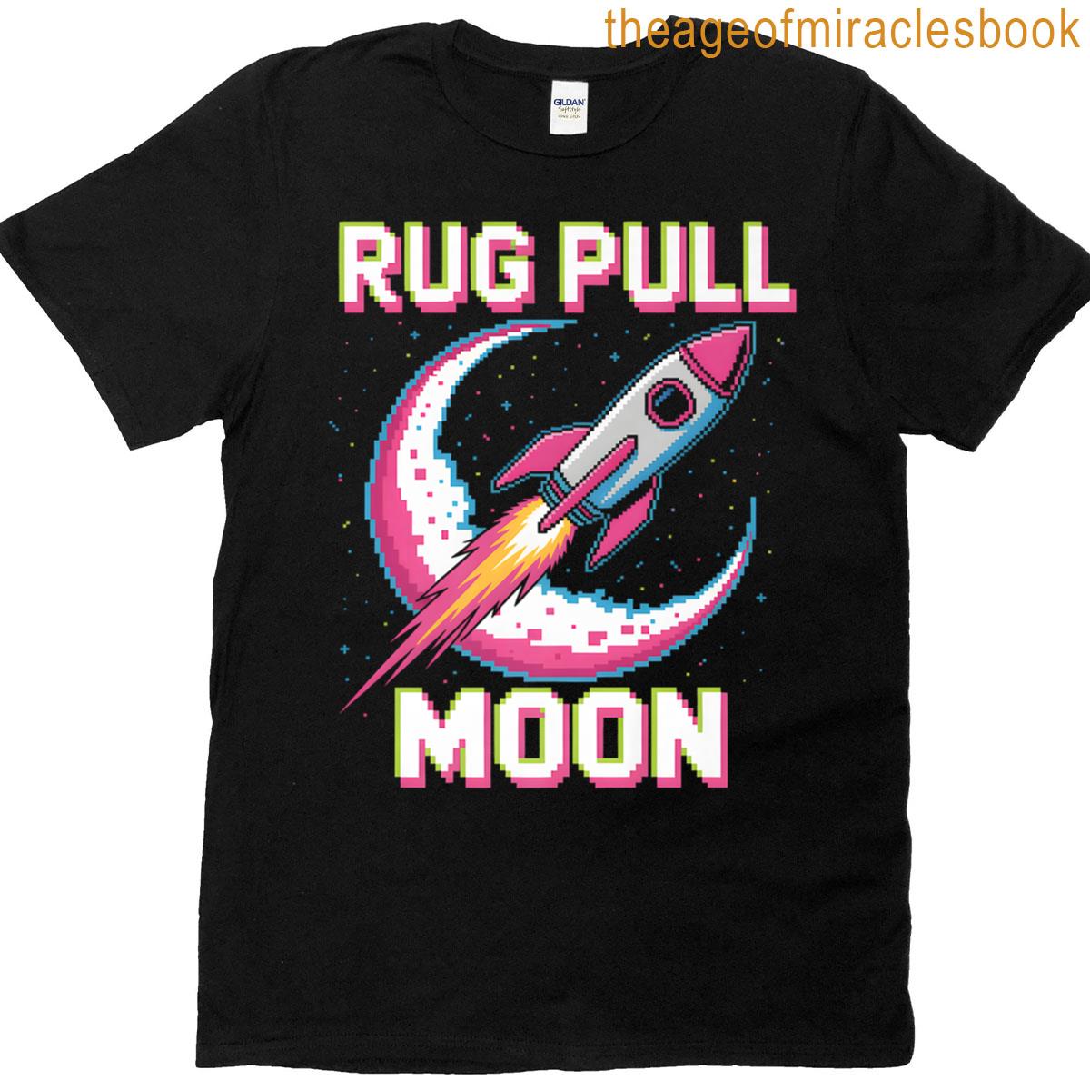 Rug Pull Moon Pixel Rocket Crypto Blockchain Defi Meme Premium T-shirt