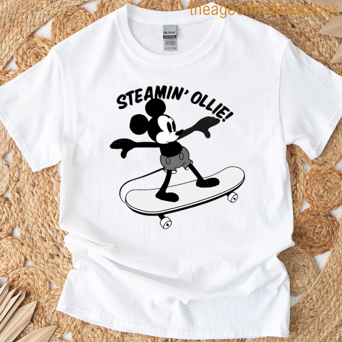 Steamin Ollie Vintage Cartoon Skateboard T-shirt