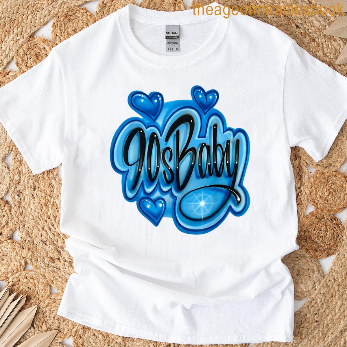 90s Baby Airbrush Graffiti Style Y2k Lovers T-shirt