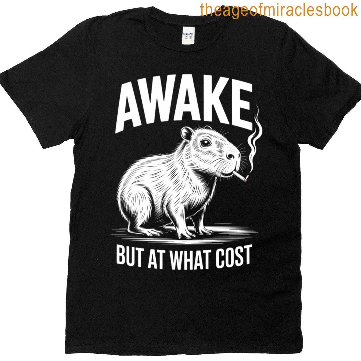 Funny Sayings Joke Smoking Capybara Meme T-shirt