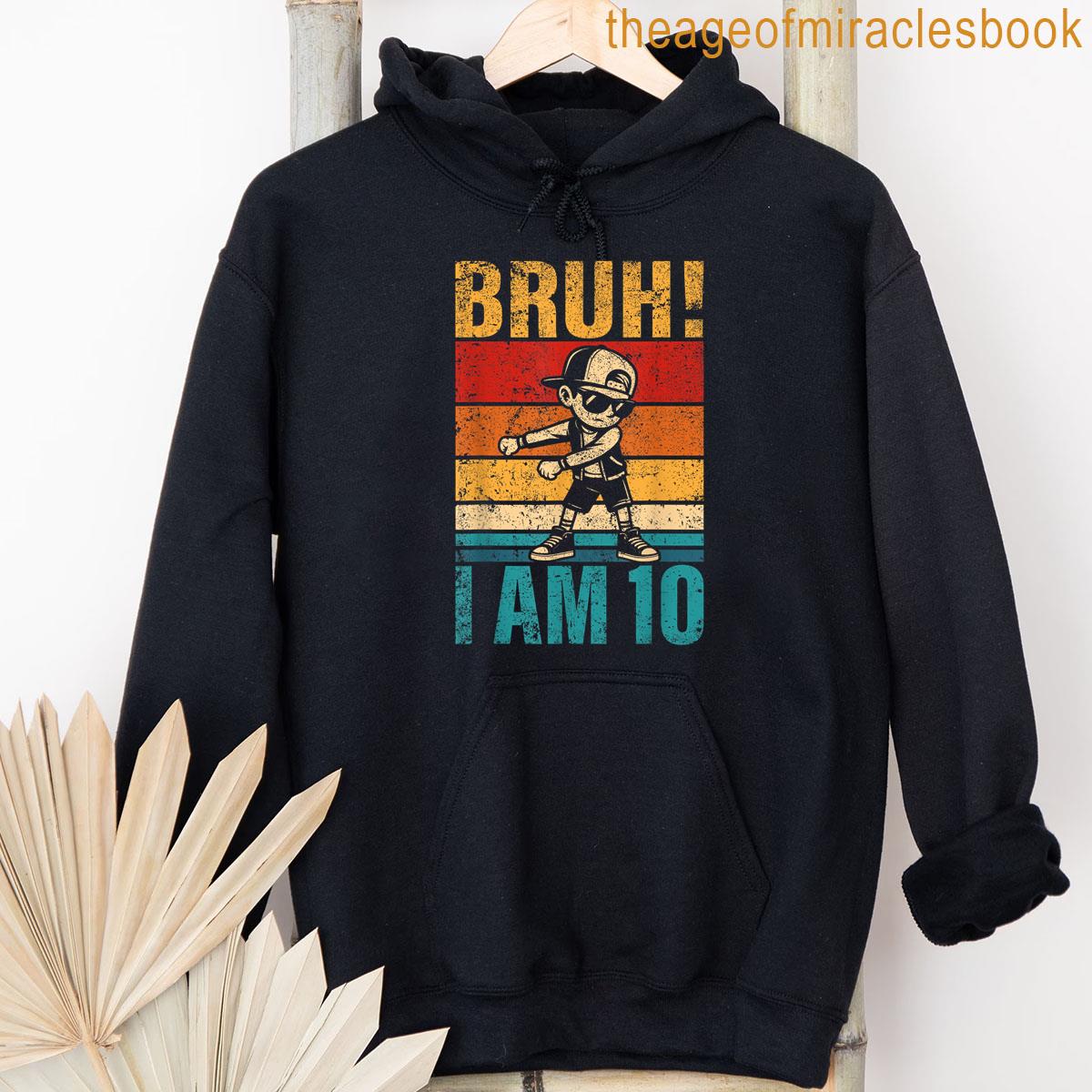 Alternative view of 10 Year Old Birthday Flossing Boy Bruh Its My 10th Birthday T-shirt