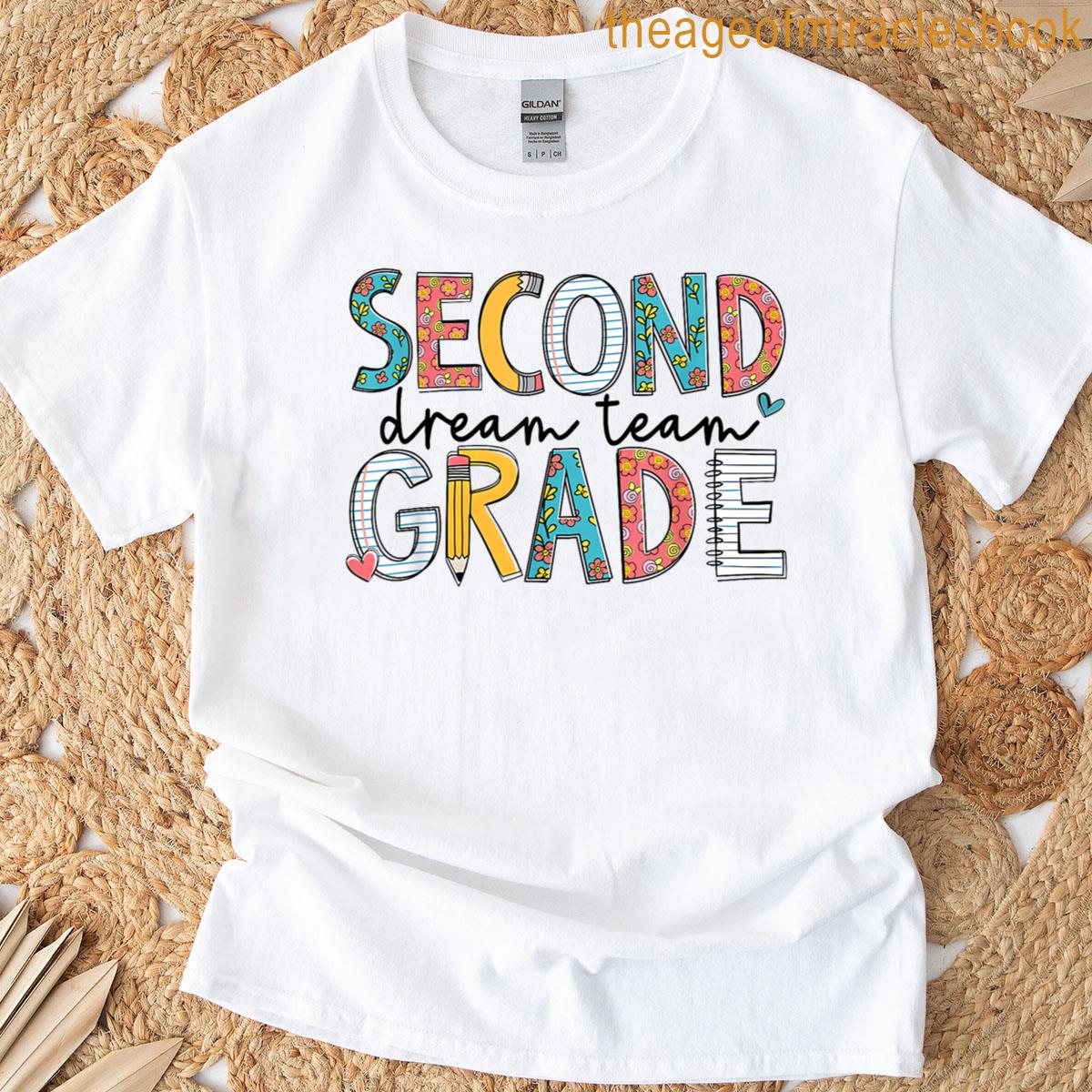 2nd Grade Dream Team Retro Back To School Teacher Student T-shirt