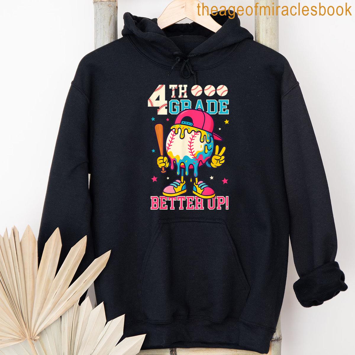 Alternative view of 4th Grade Back To School Baseball Drip Ice Cream Game On T-shirt