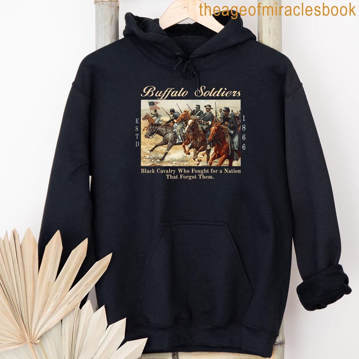 Alternative view of African American Black History Military Usa Buffalo Soldiers T-shirt