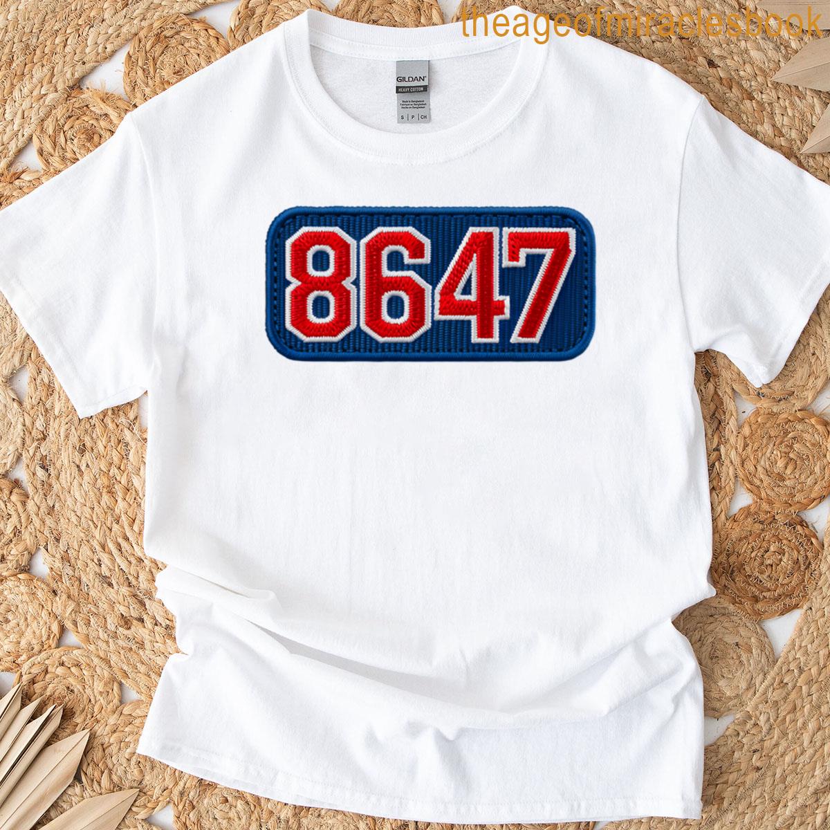 Anti Trump 8647 Impeach The 47th President Patch Oversized T-shirt