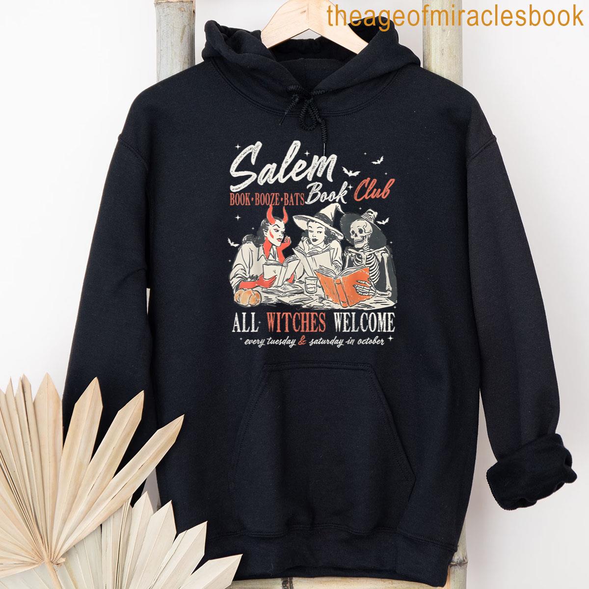 Alternative view of Vintage Salem Book Club Witchy Witch Spooky Season Halloween T-shirt