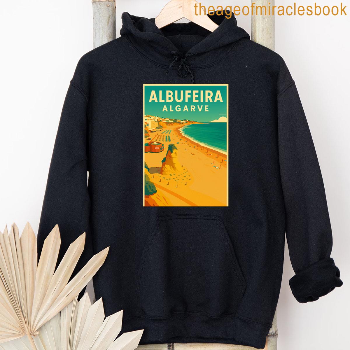 Alternative view of Albufeira Algarve Vintage Style Retro Travel Poster T-shirt