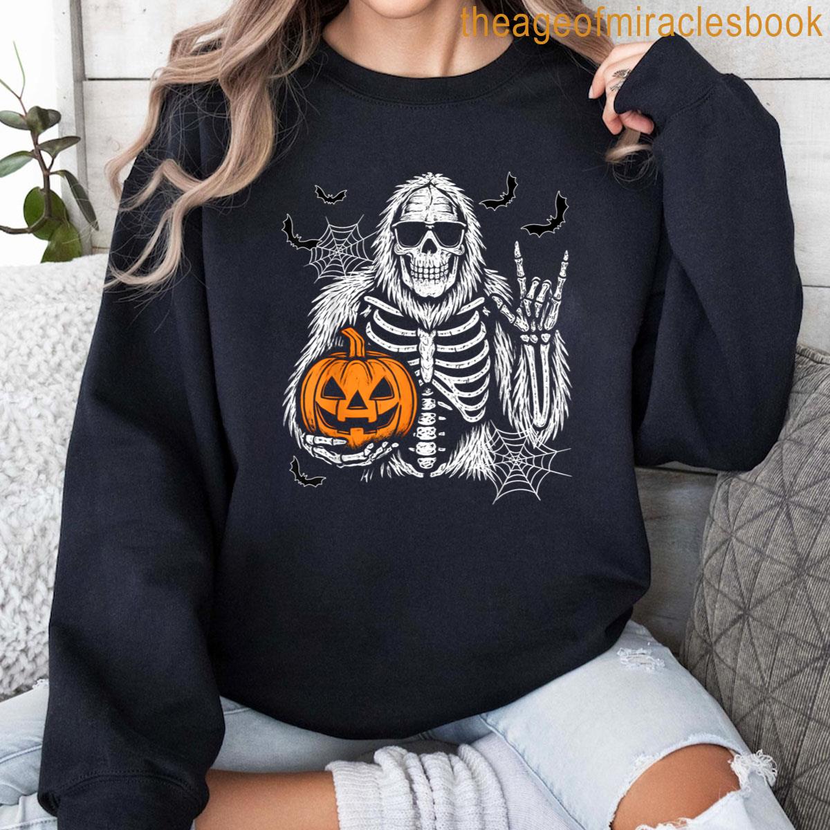 Halloween Sweater URBAN BUCK Men Halloween Casual Rib Cage Graphic