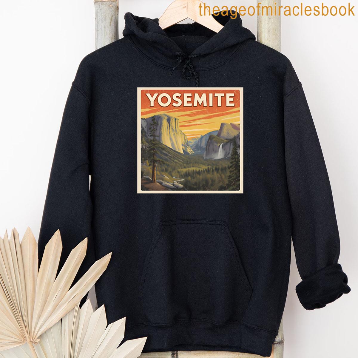 Alternative view of Yosemite National Park Retro Travel Poster Premium T-shirt