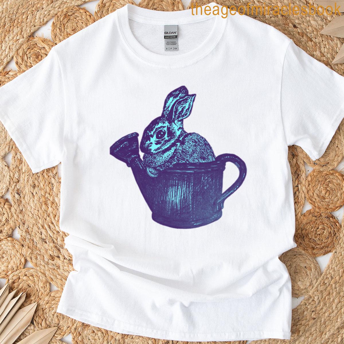 Watering Can Bunny – Cyan And Navy T-shirt