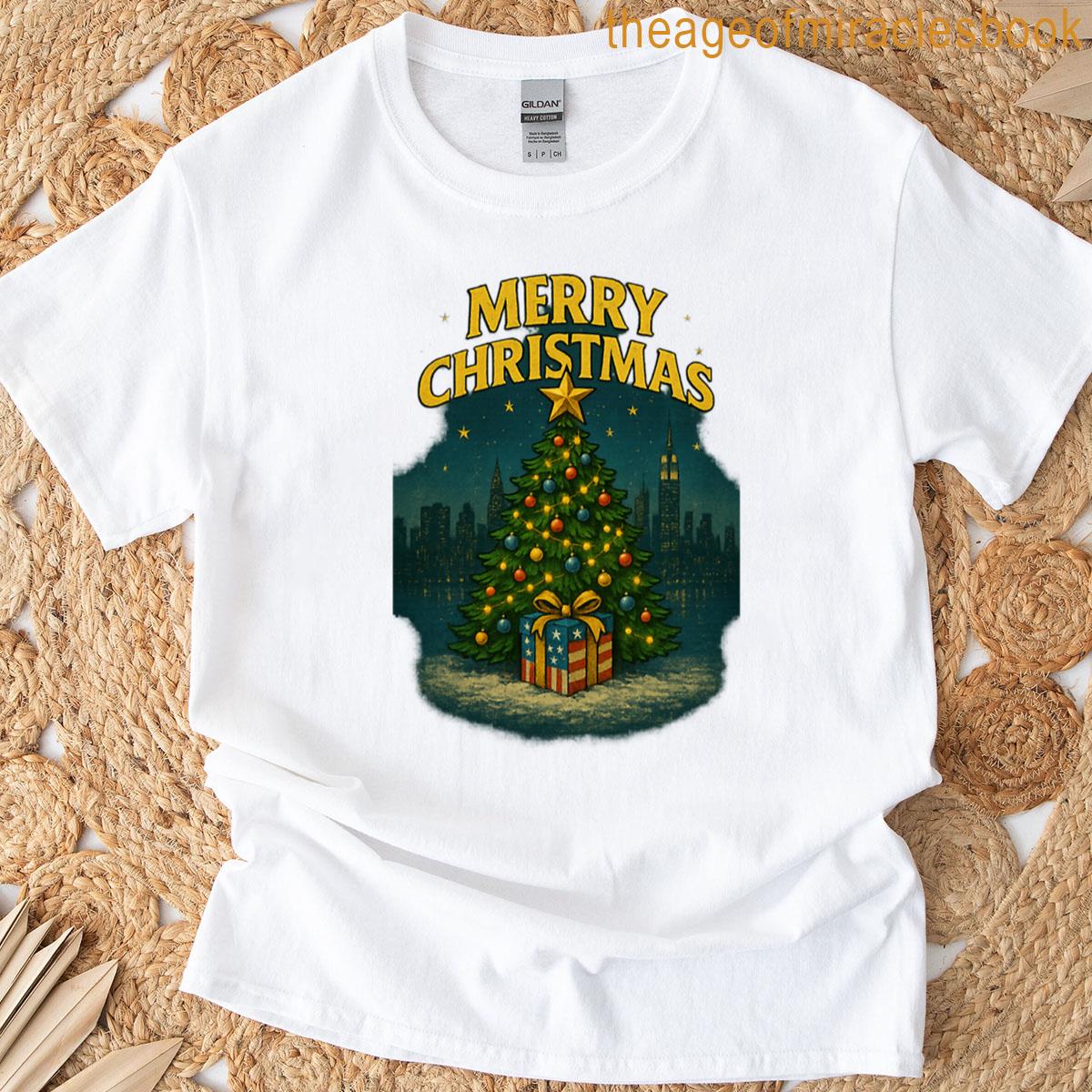 250th Anniversary Of The Usa -new York Christmas Tree Holiday Skyline Magic T-shirt