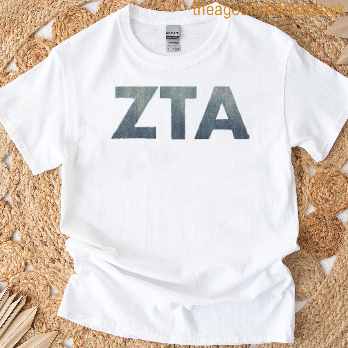Zta Letters Denim T-shirt