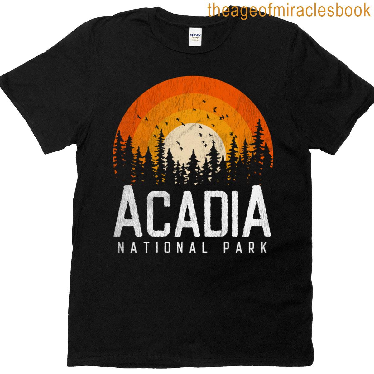 Acadia – National Park Vintage Men Women 70s 80s Outdoor T-shirt