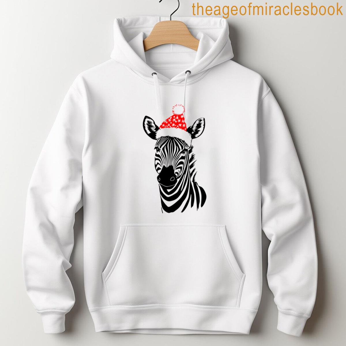 Alternative view of Zebra In Santa Hat T-shirt