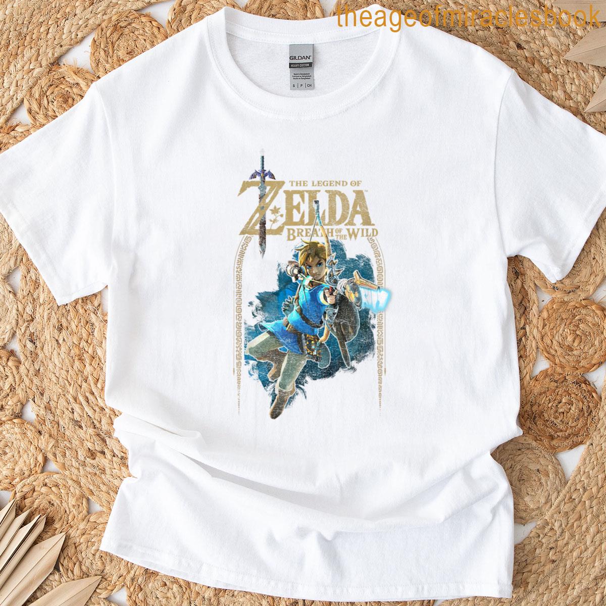 Zelda Breath Of The Wild Link Arch Shot Logo Graphic T-shirt
