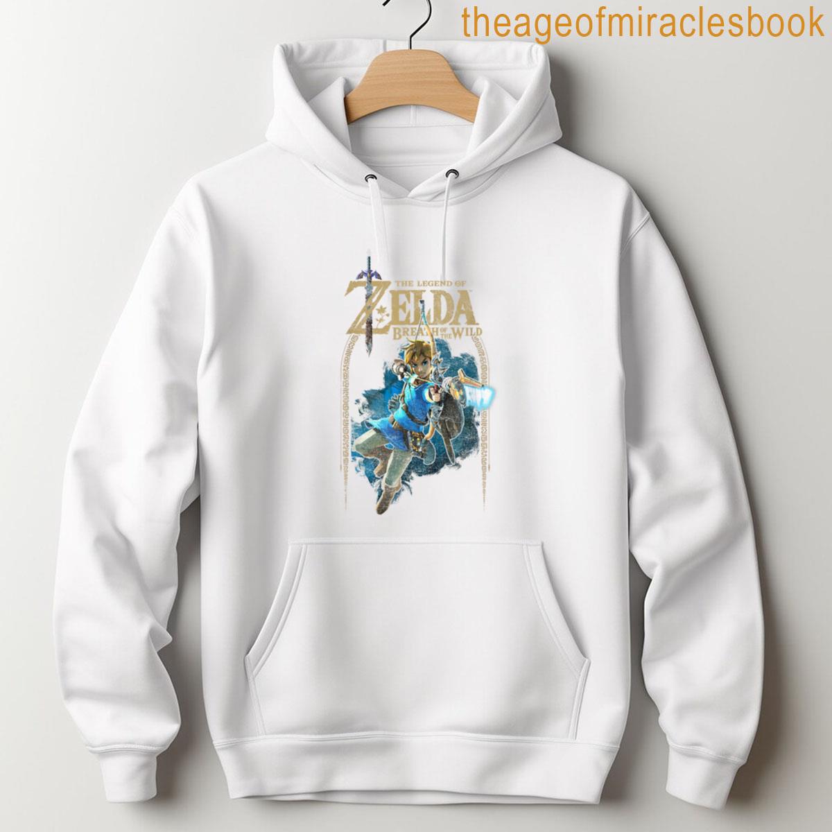 Alternative view of Zelda Breath Of The Wild Link Arch Shot Logo Graphic T-shirt