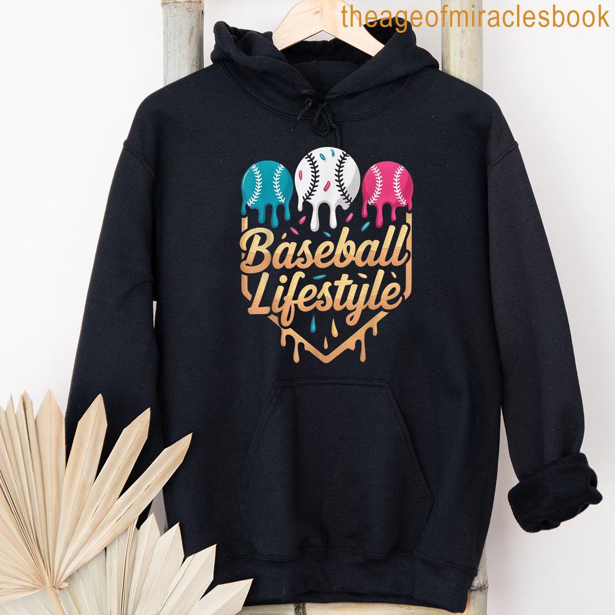 Alternative view of Baseball Lifestyle 101 Baseball Drip Icecream T-shirt