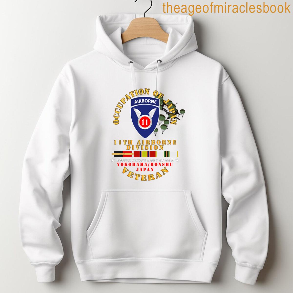 Alternative view of Army - Occupation Japan W 11th Airborne Division W Occupy - Cold Svc T-shirt