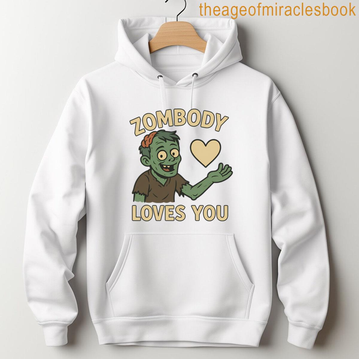 Alternative view of Zombody Loves You Cute Zombie Heart T-shirt