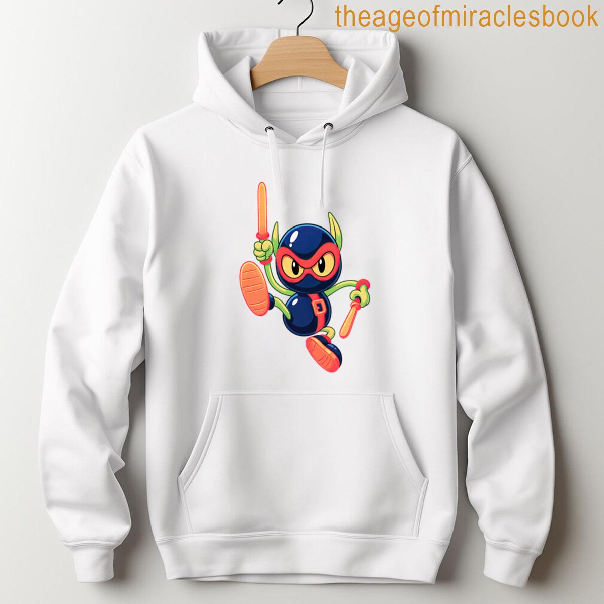 Alternative view of Zool Retro Ninja Ant Warrior Platform Game Artwork T-shirt