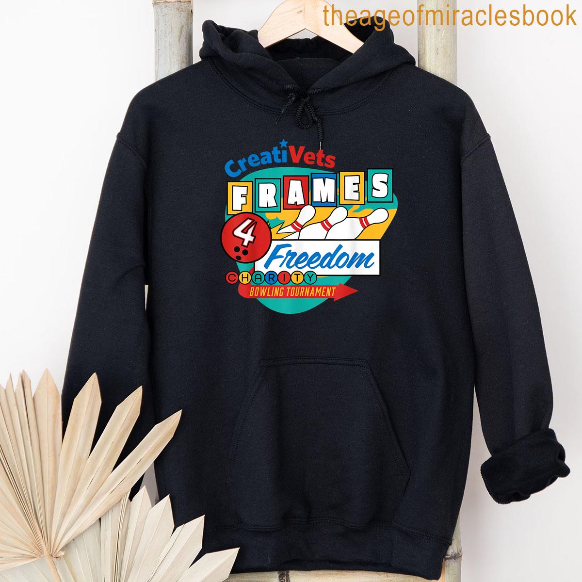 Alternative view of 2025 Creativets Frames 4 Freedom Charity Bowling Tournament T-shirt