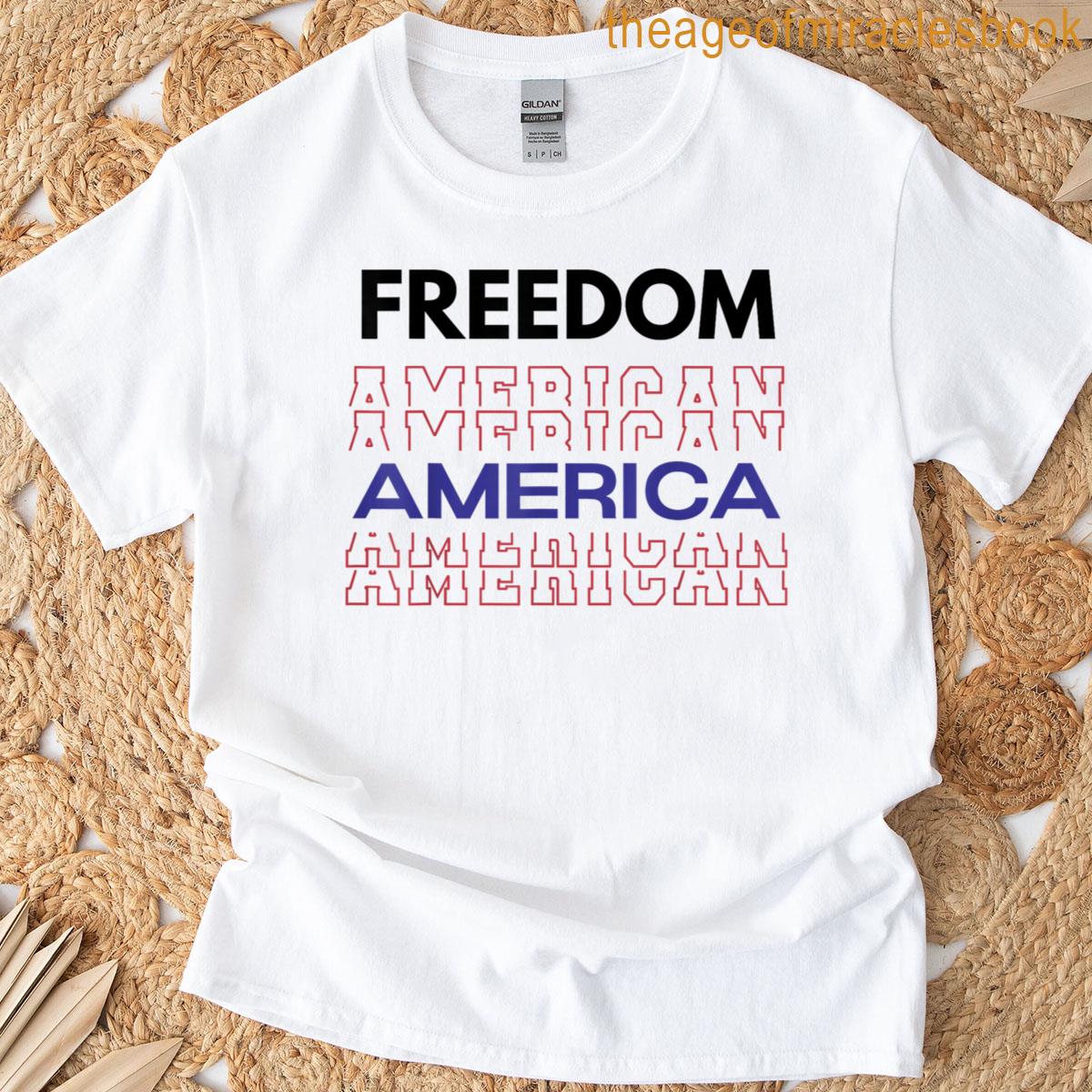 American America Freedom Patriot Usa Flag T-shirt