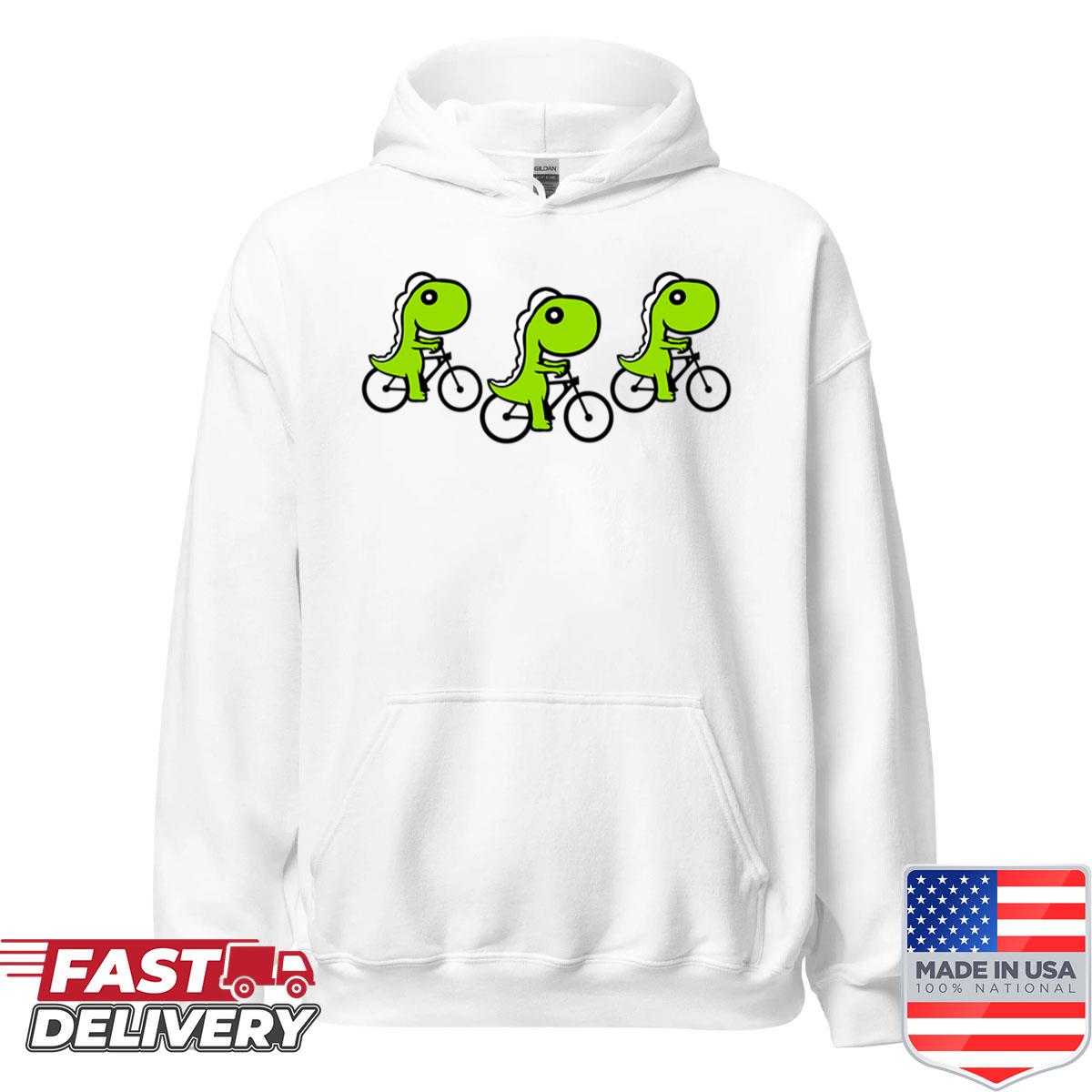 Alternative view of 3 Dino Bicycle Bike Tour Rider Team Three Friends Shirt