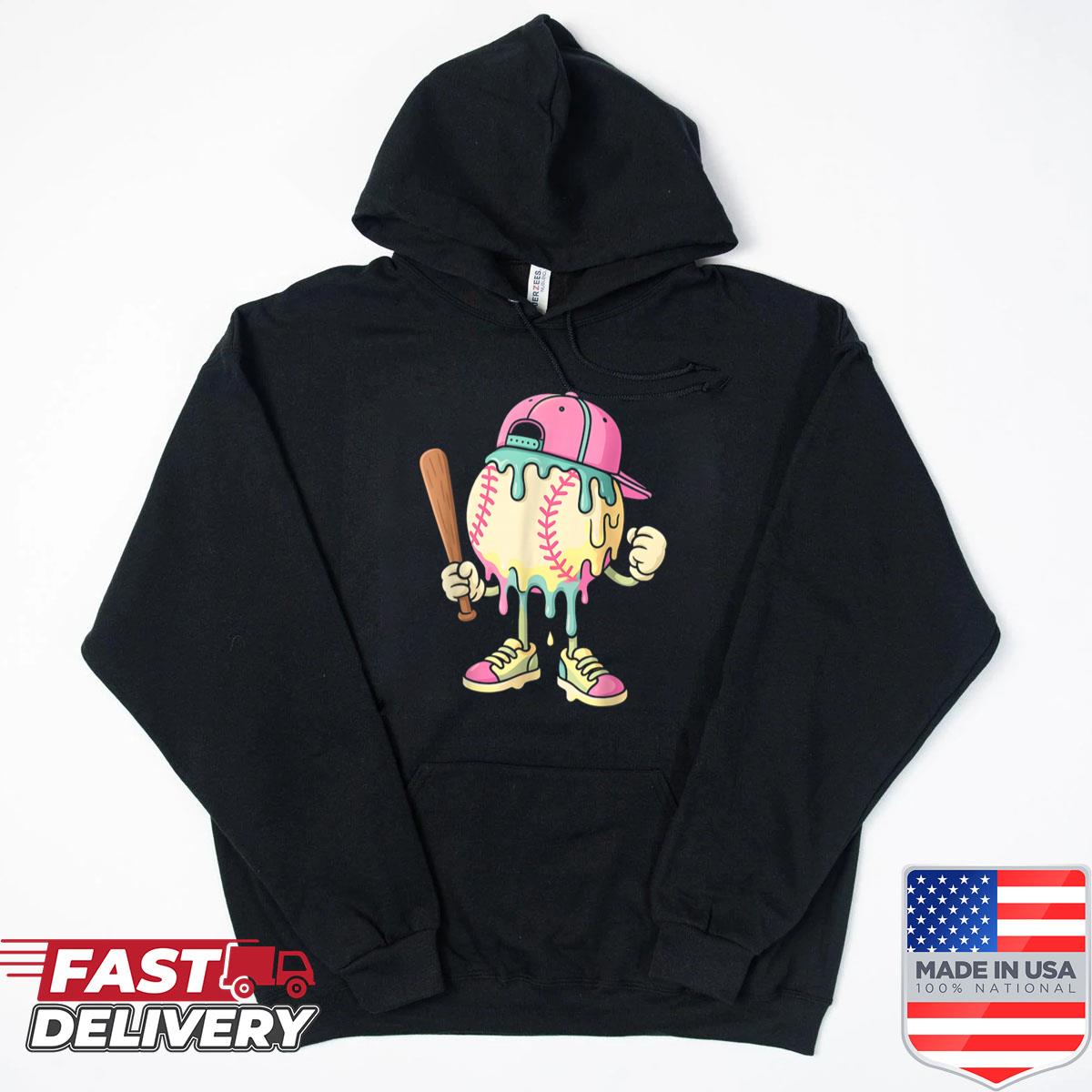 Alternative view of Baseball Lifestyle 101 Apparel Youth Baseball Drip Ice Cream Shirt