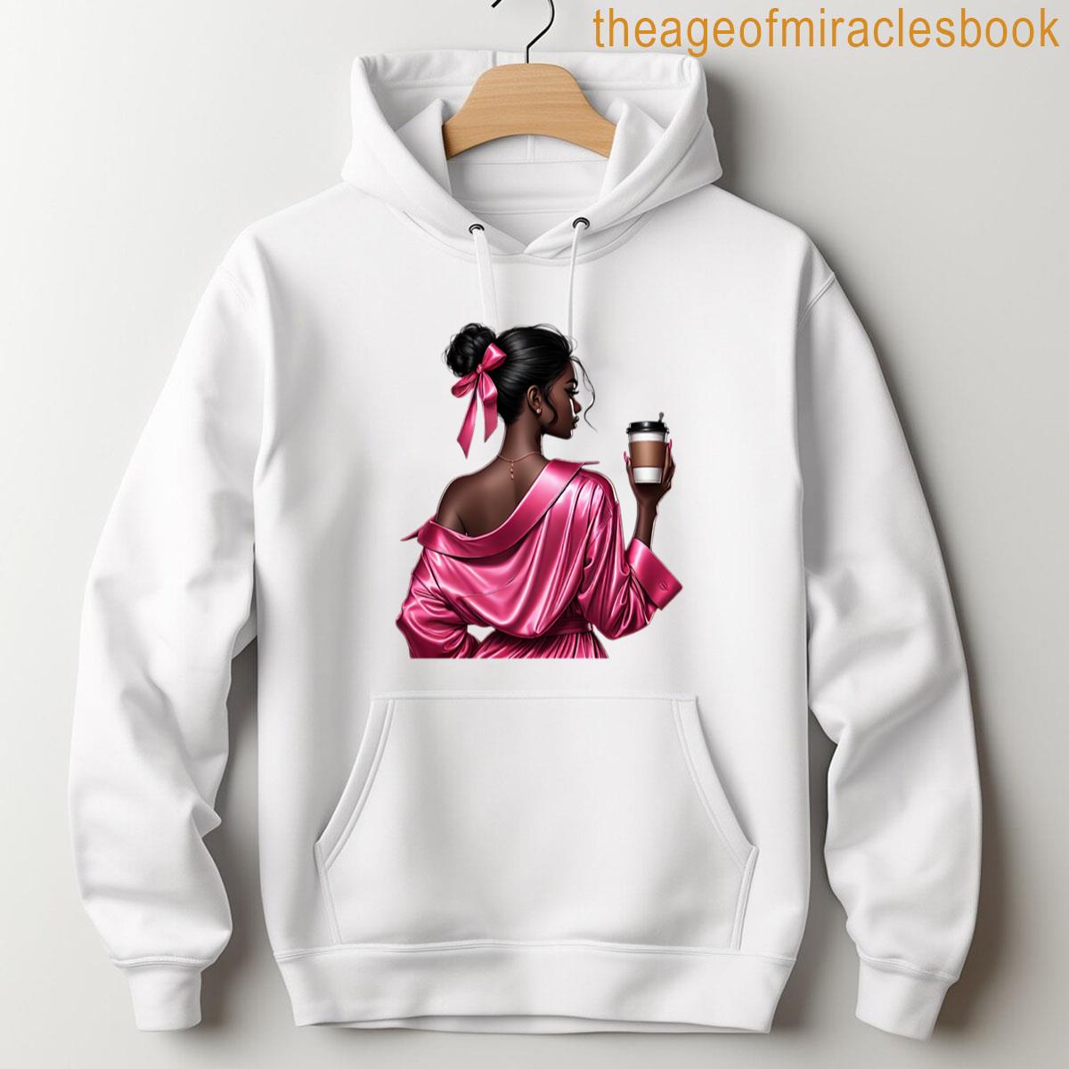 Alternative view of Chic Black Woman Drinking Coffee Cozy Lifestyle Art T-shirt