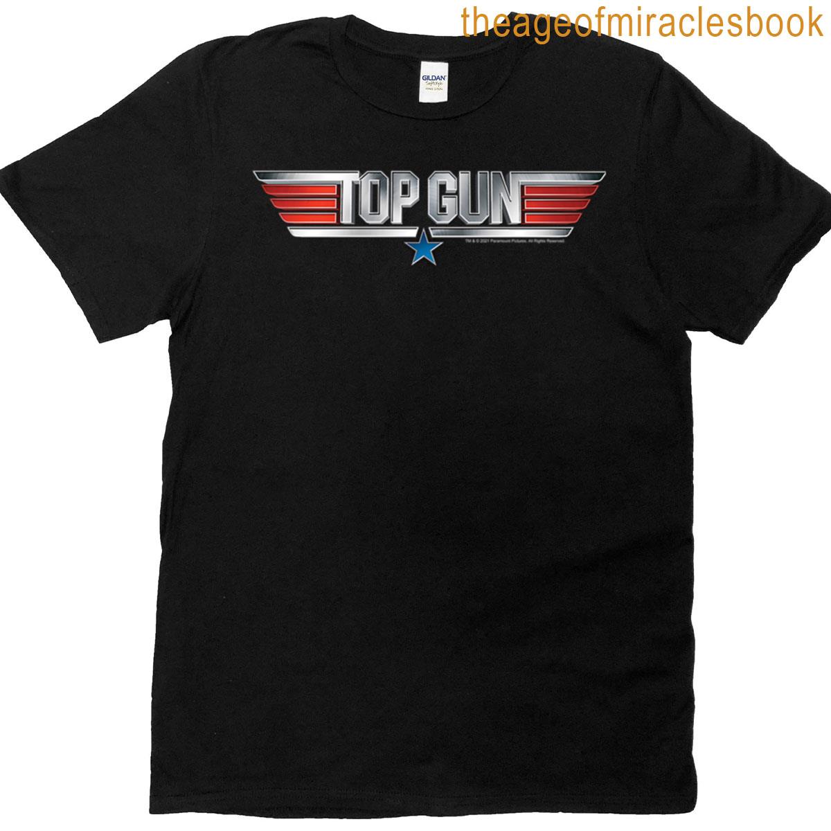 Top Gun Vintage Stars Stripes Movie Logo T-shirt