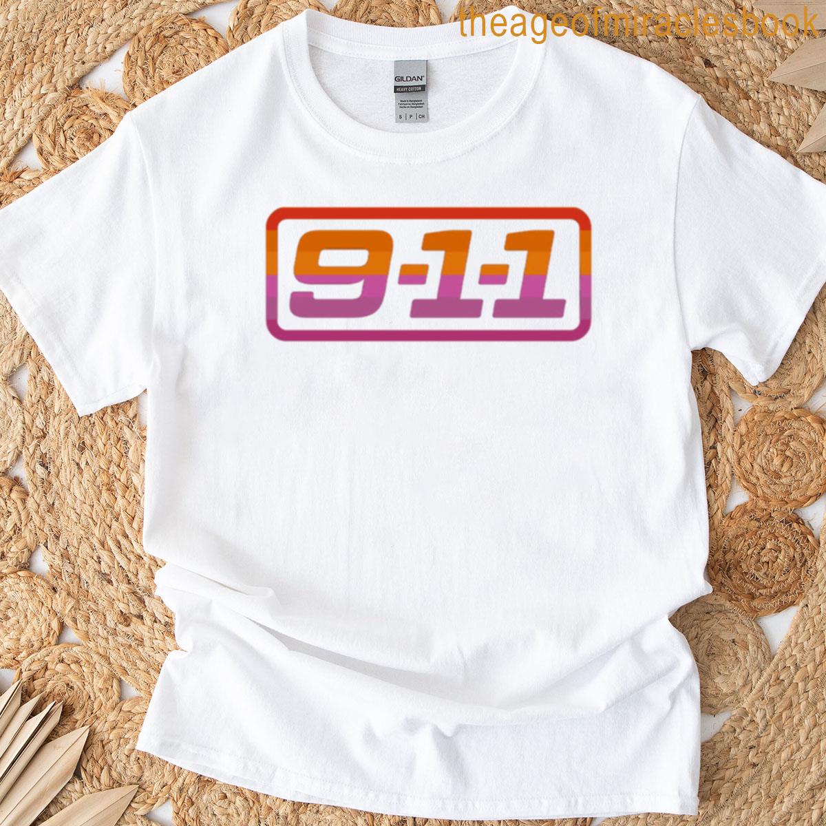 9-1-1 On Abc Lesbian Flag Logo T-shirt