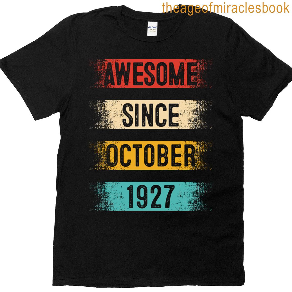 101 Year Old Awesome Since October 1924 101st Birthday T-shirt