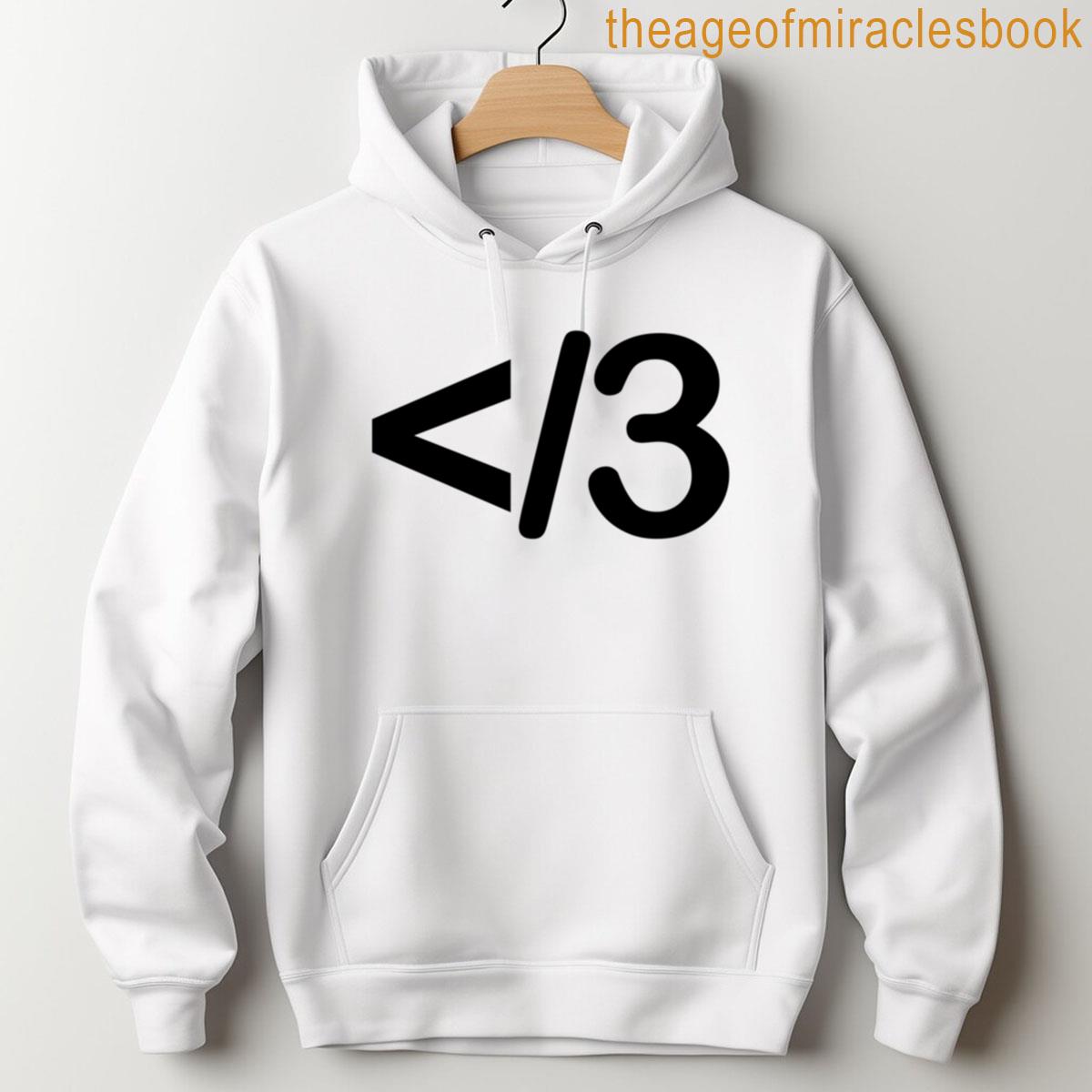 Alternative view of 3 Broken Heart Keyboard Emote T-shirt
