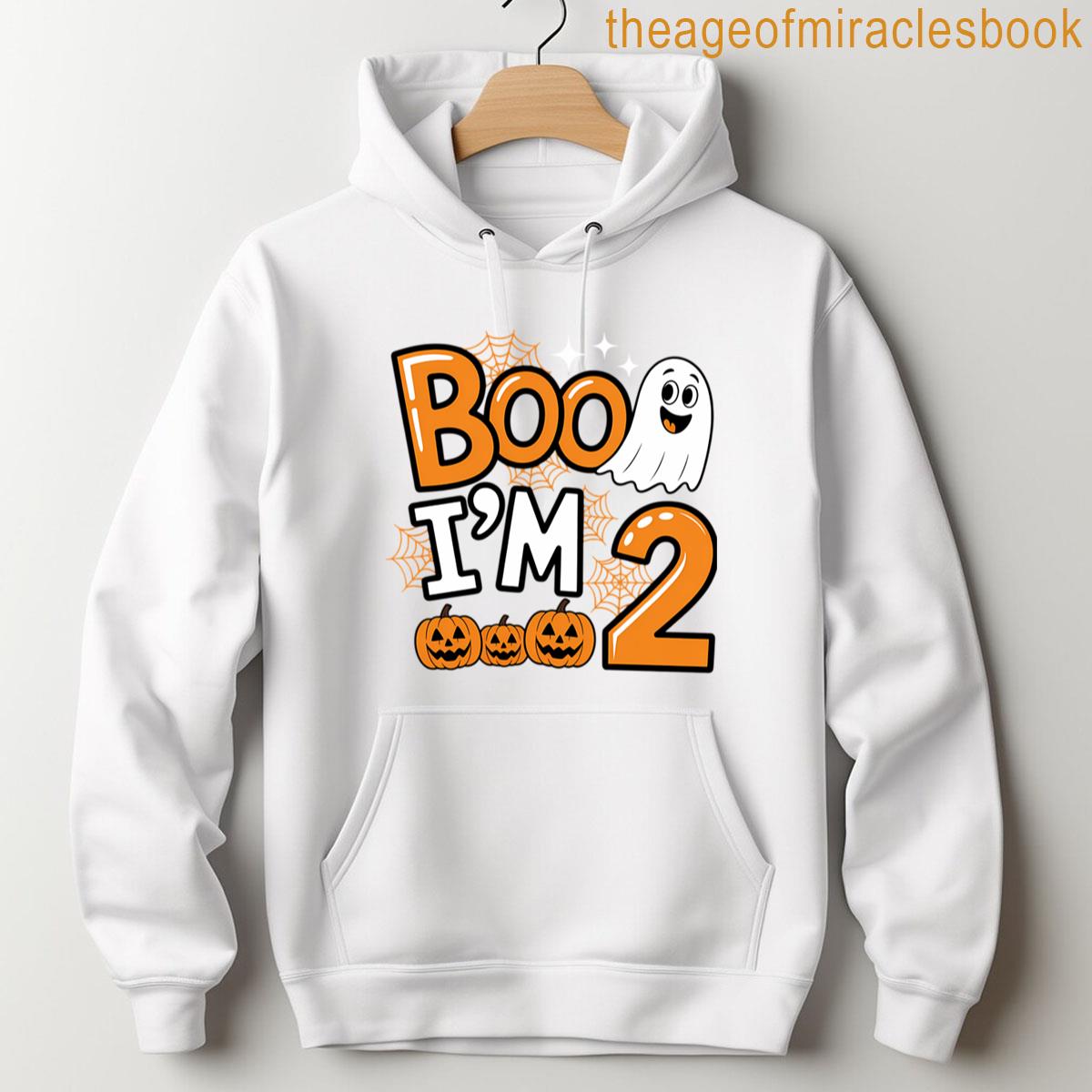 Alternative view of 2nd Birthday Kids Boo Im 2 Two Yr Ghost Halloween T-shirt