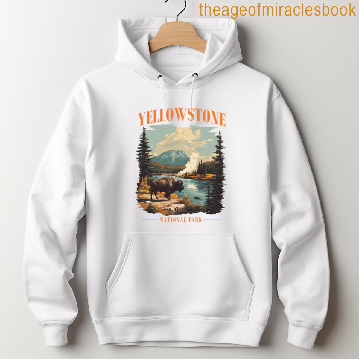 Alternative view of Yellowstone National Park Vintage Hiking Camping T-shirt