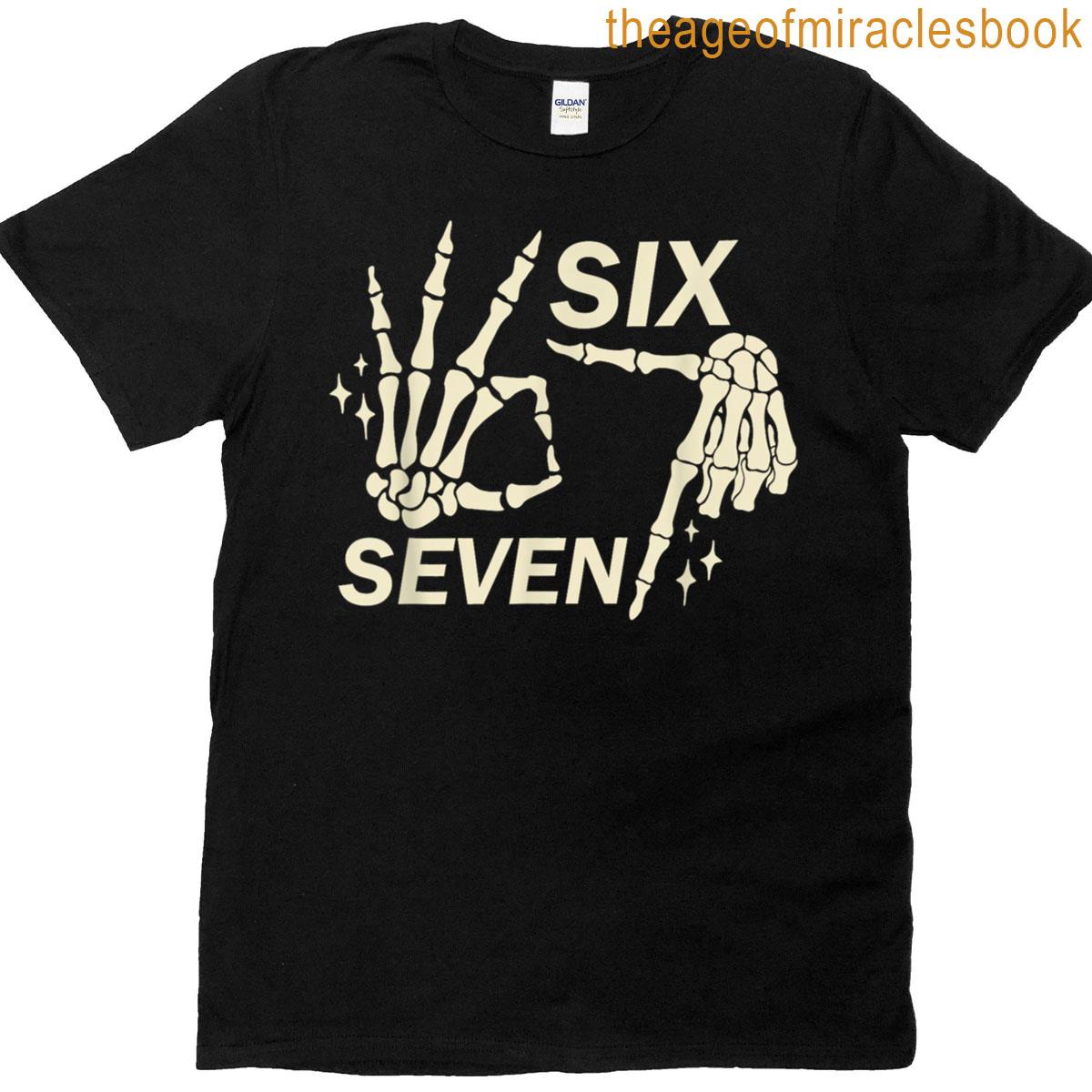 6 7 Hand Six Seven Gen Z Alpha Funny Costume Couples Trend T-shirt