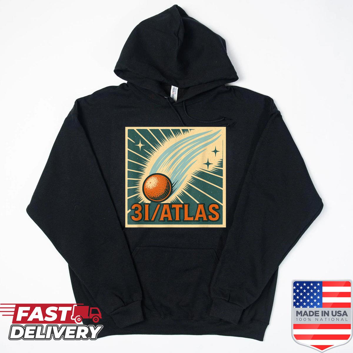 Alternative view of 3iatlas Comet 2025 Funny Space Retro Style Shirt