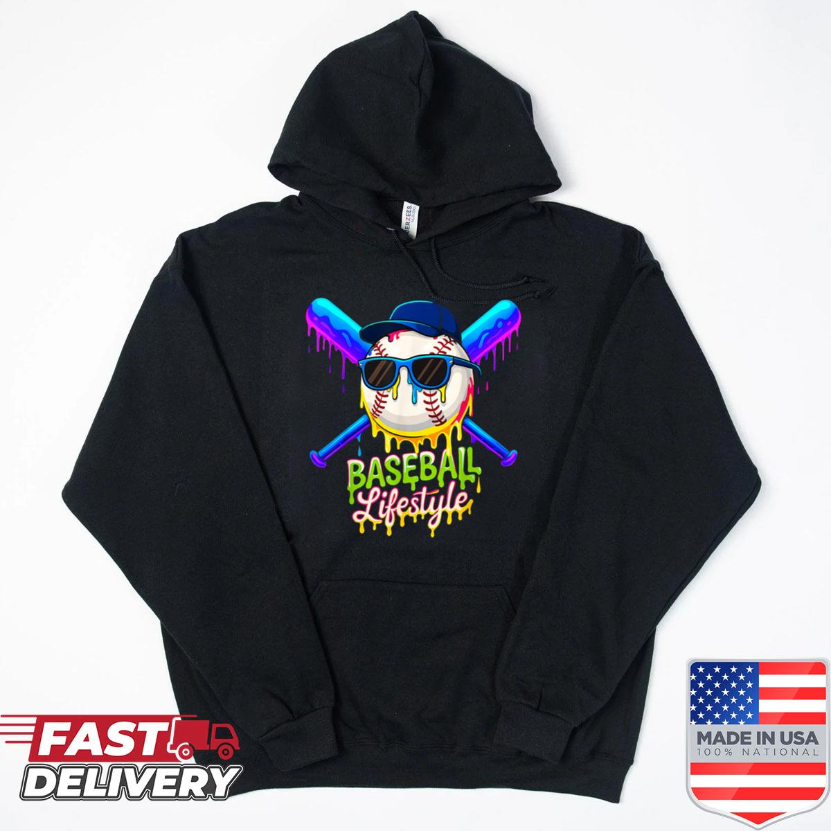 Alternative view of Baseball Lifestyle 101 Apparel Youth Baseball Drip Ice Cream Shirt
