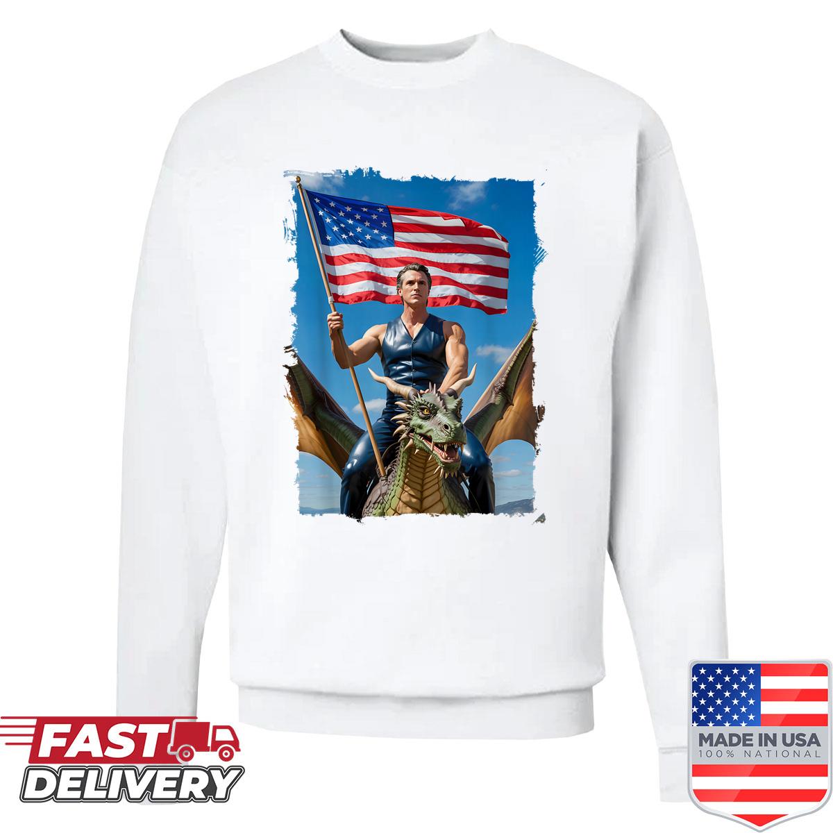 Gavin Newsom Funny Silly Meme Dragon Shirt