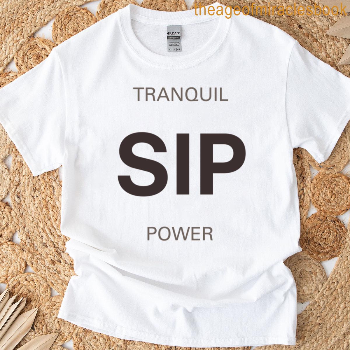 Tranquil Sip Power Minimal Coffee Typography For Daily Grind Premium T-shirt