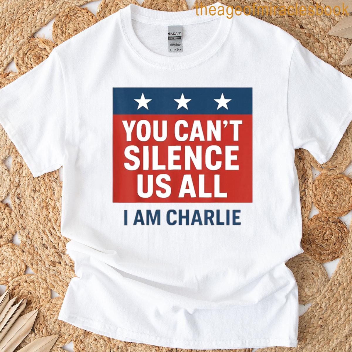 You Cant Silence Us All Patriotic I Am Charlie Kirk Design Oversized T-shirt