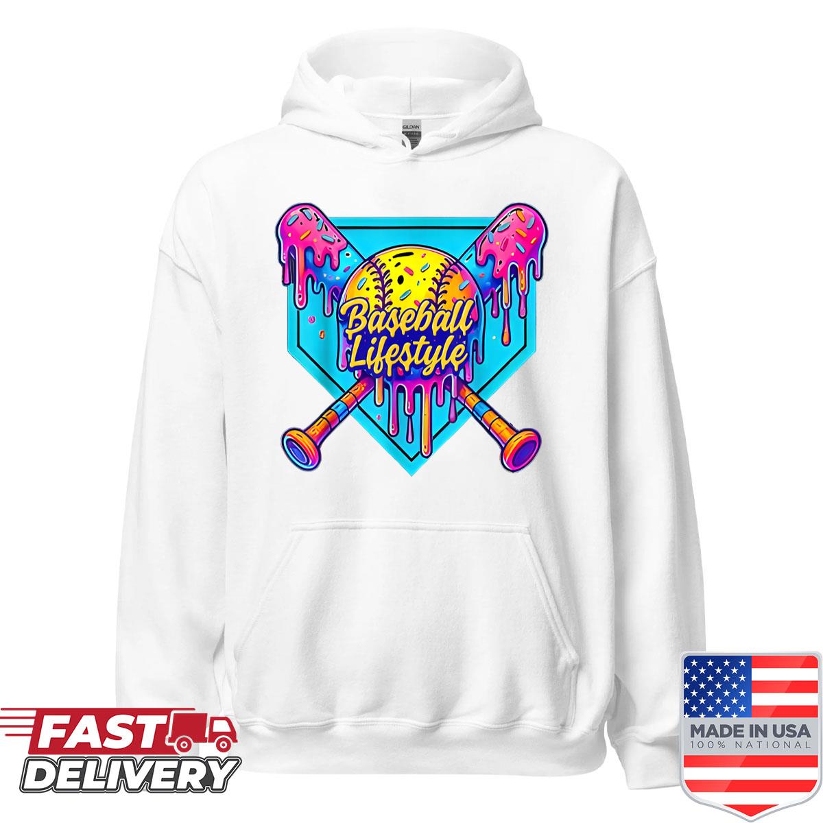 Alternative view of Baseball Lifestyle 101 Apparel Youth Baseball Drip Ice Cream Shirt