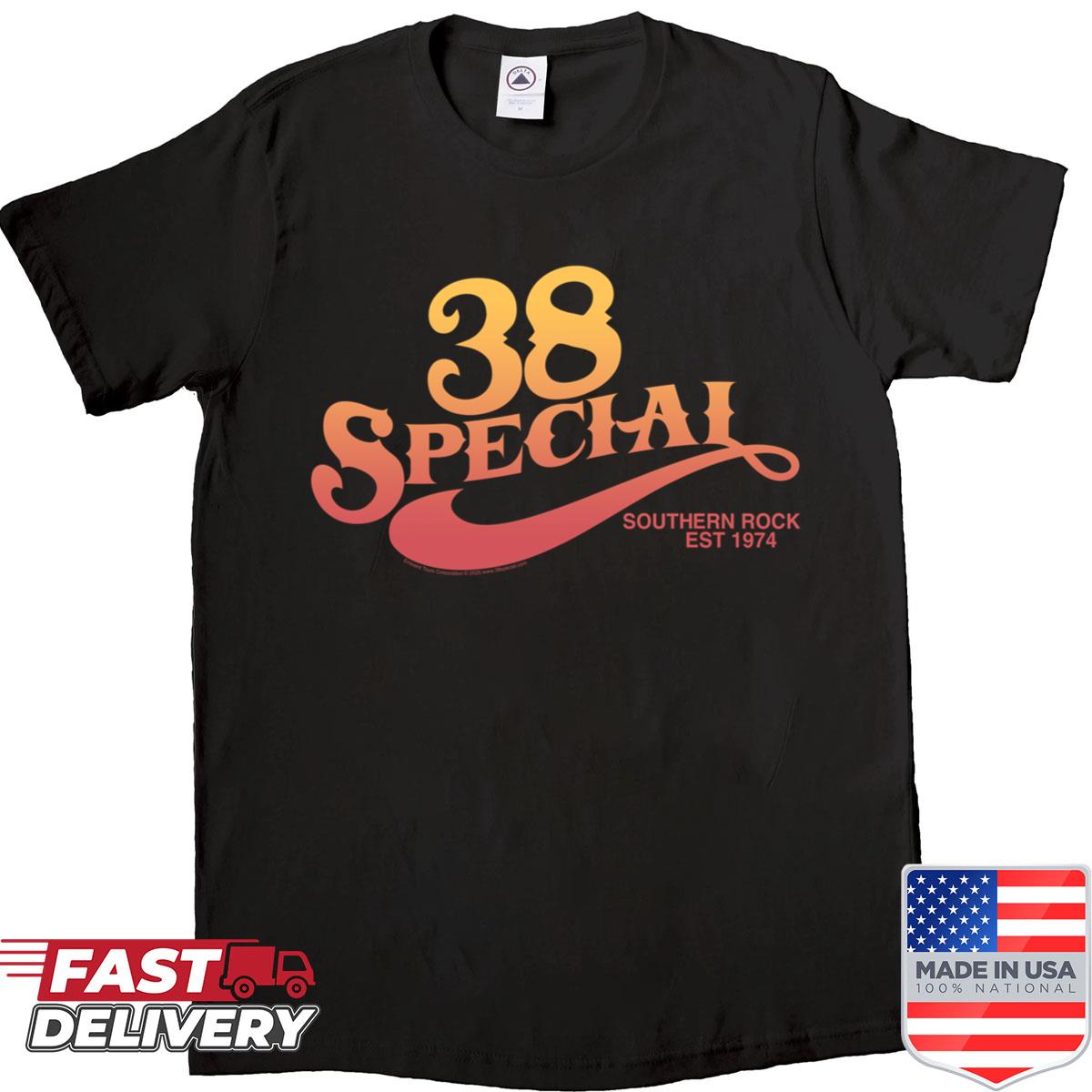 38 Special Southern Rock 1974 Vintage Gradient Color Logo Shirt